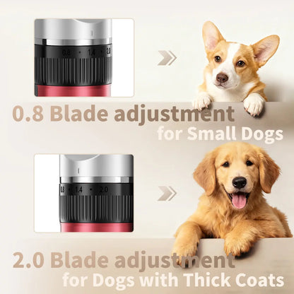 Rechargeable Cordless Dog Clippers - Built-In Battery, Low Noise, Low Vibration, LCD Digital Display Precision Grooming Kit with Deodorant Plastic Combs, Universal Pet Hair Trimmer for Dogs, Rabbits