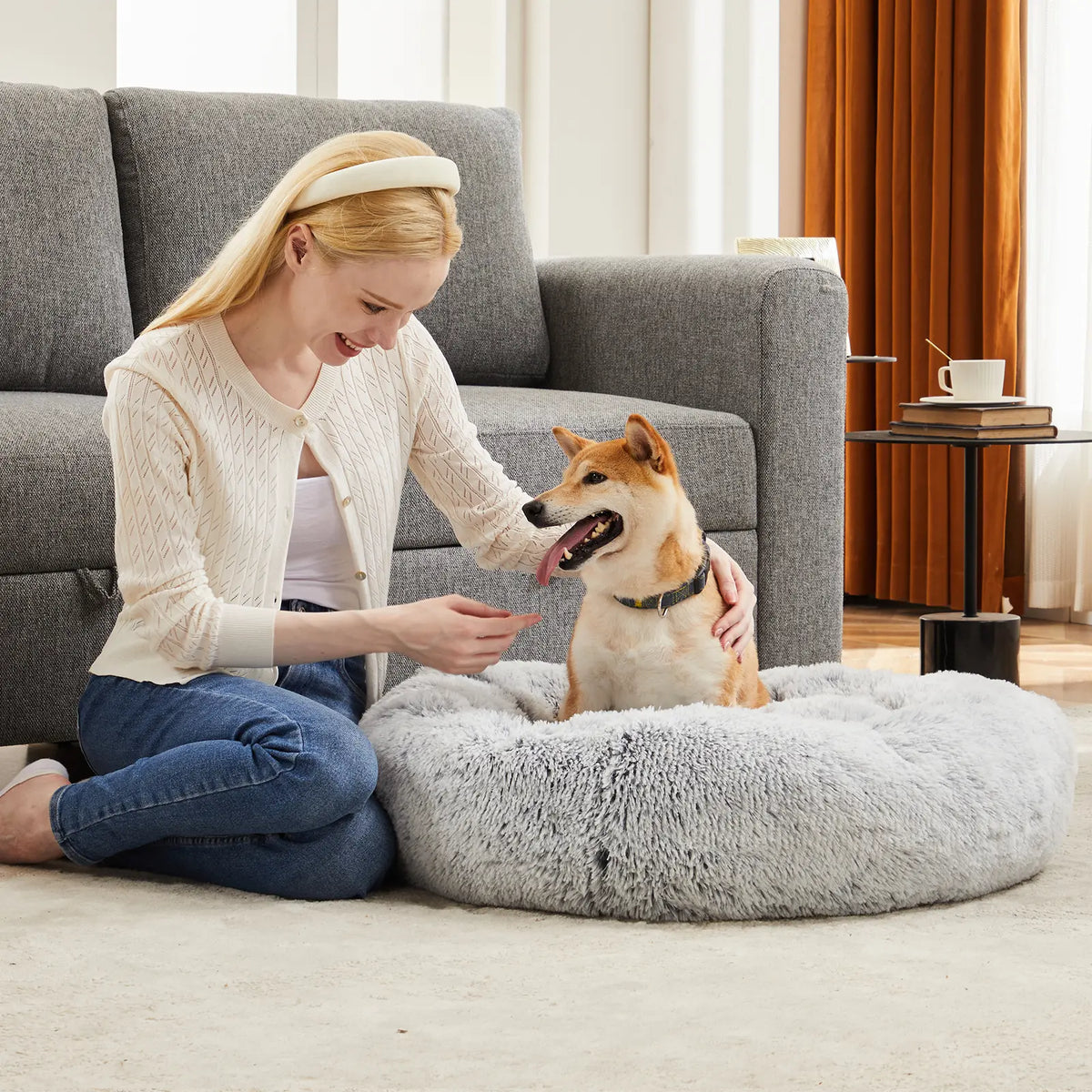 Sweetcrispy Modern Orthopedic Memory Foam Pet Bed for Large Dogs - 3-Sided Bolsters, 20" L x 24" W x 8" H, Waterproof Detachable Cover, Non-Slip Base, Joint Relief, Consistent Support, Pressure Relief, Supportive Sofa, 24 to 48 Hours Recovery