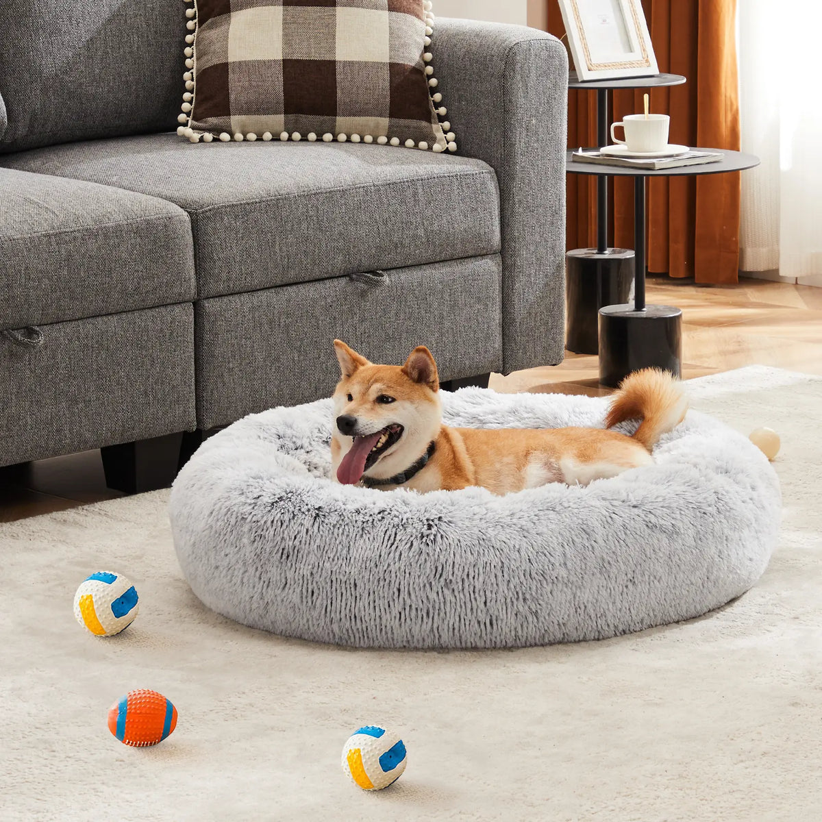 Sweetcrispy Modern Orthopedic Memory Foam Pet Bed for Large Dogs - 3-Sided Bolsters, 20" L x 24" W x 8" H, Waterproof Detachable Cover, Non-Slip Base, Joint Relief, Consistent Support, Pressure Relief, Supportive Sofa, 24 to 48 Hours Recovery