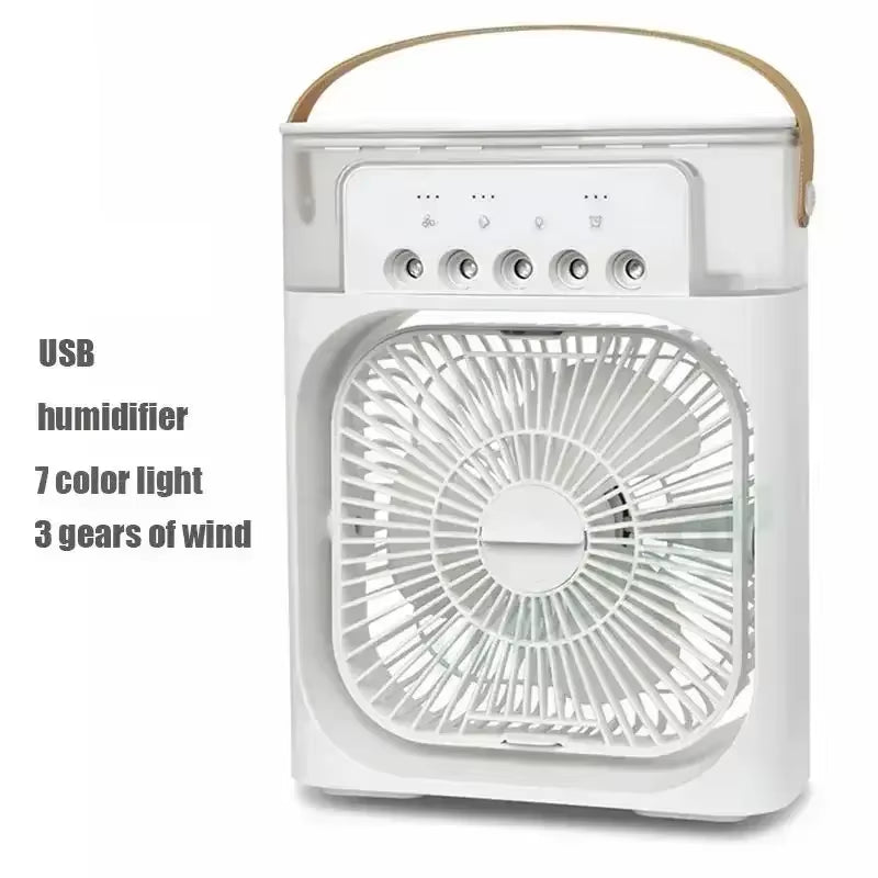 3-in-1 Portable Air Cooler with LED Night Light and Humidifier for Home and Office Use
