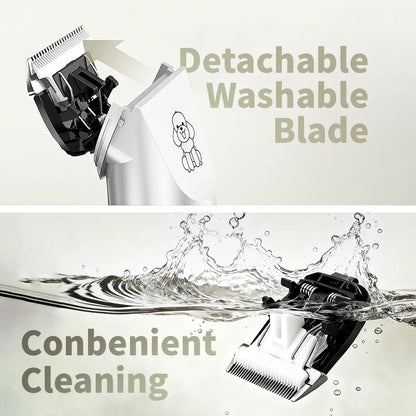 Rechargeable Cordless Dog Clippers - Built-In Battery, Low Noise, Low Vibration, LCD Digital Display Precision Grooming Kit with Deodorant Plastic Combs, Universal Pet Hair Trimmer for Dogs, Rabbits